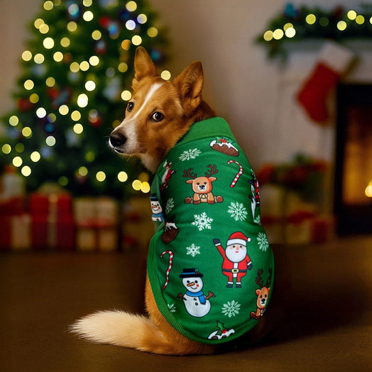 2 Pack Dog Jumper Costume Outfit Puppy Dogs Coat Sweater S-XXL Sizes Red Green